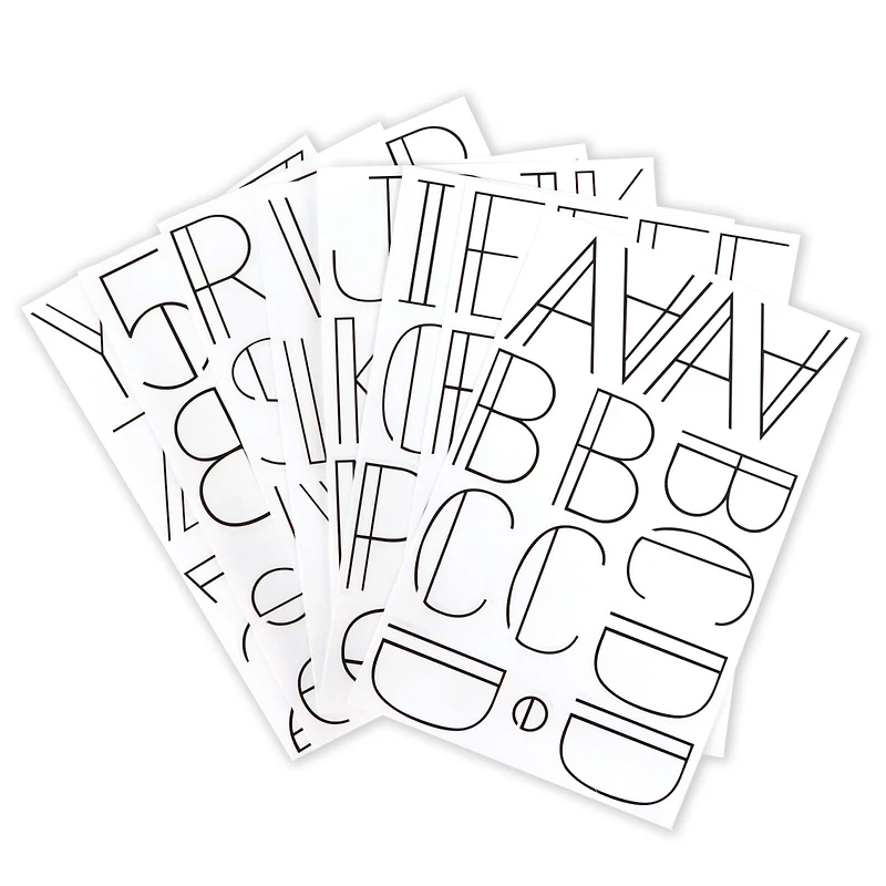 Black Lines Alphabet Stickers by Recollections™