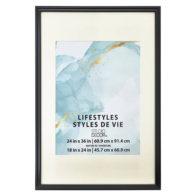 8 Pack: Black 18" x 24" Frame with Mat, Lifestyles™ by Studio Décor®