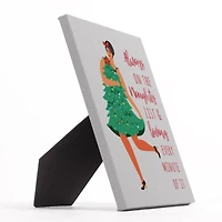 Always On Naughty List 8x10 Tabletop Canvas