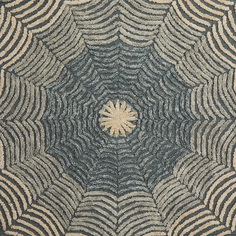 Light Gray Wool Contemporary Hand Hooked Rug, 5ft. x 8ft.