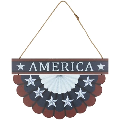 11.75" Red, White & Blue America Wall Bunting Patriotic Hanging Accent