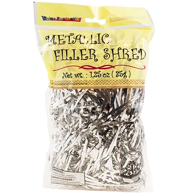 JAM Paper Silver Metallic Crinkle Cut Shred Tissue Paper