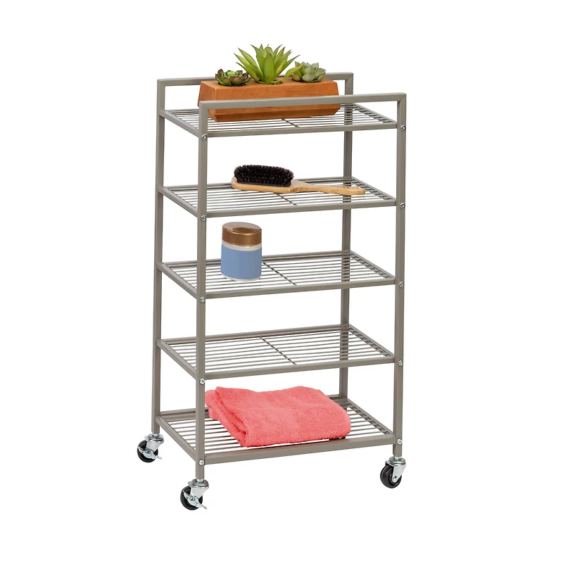 Honey Can Do 5-Tier Rolling Bathroom Storage Cart