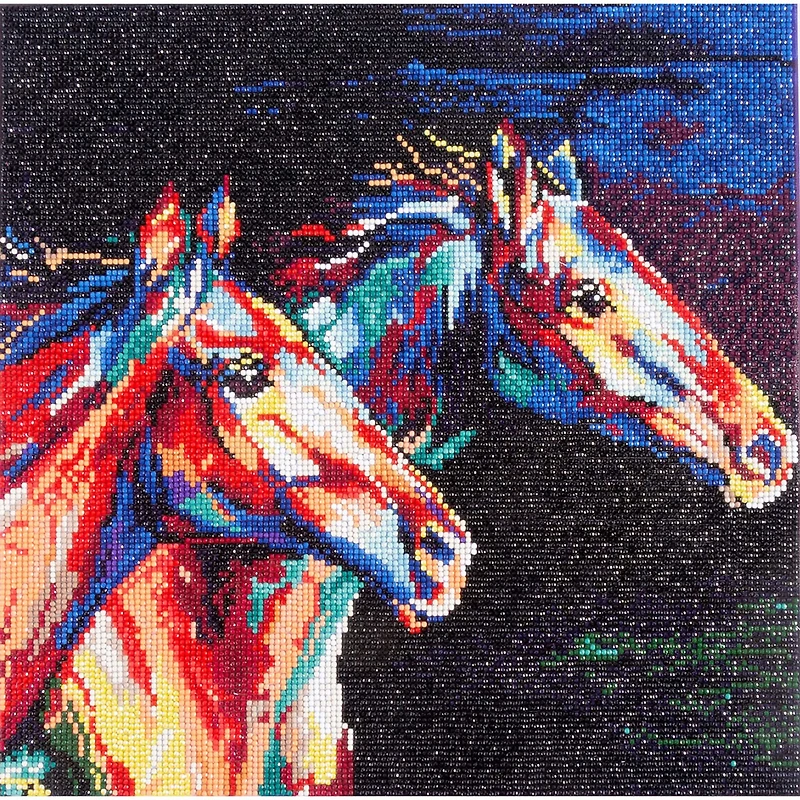 Diamond Dotz® at Home Advanced Horse Race Diamond Painting Kit