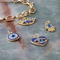Blue & Gold Evil Eye Charms by Bead Landing™