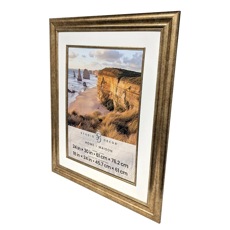 Home Champagne Gold Frame with Beveled Mat by Studio Décor