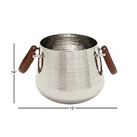 15" Silver Modern Wine Bucket