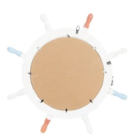 25'' White Coastal Wood Wall Mirror