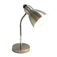 Simple Designs™ 16" Brush Nickel Semi-Flexible Desk Lamp