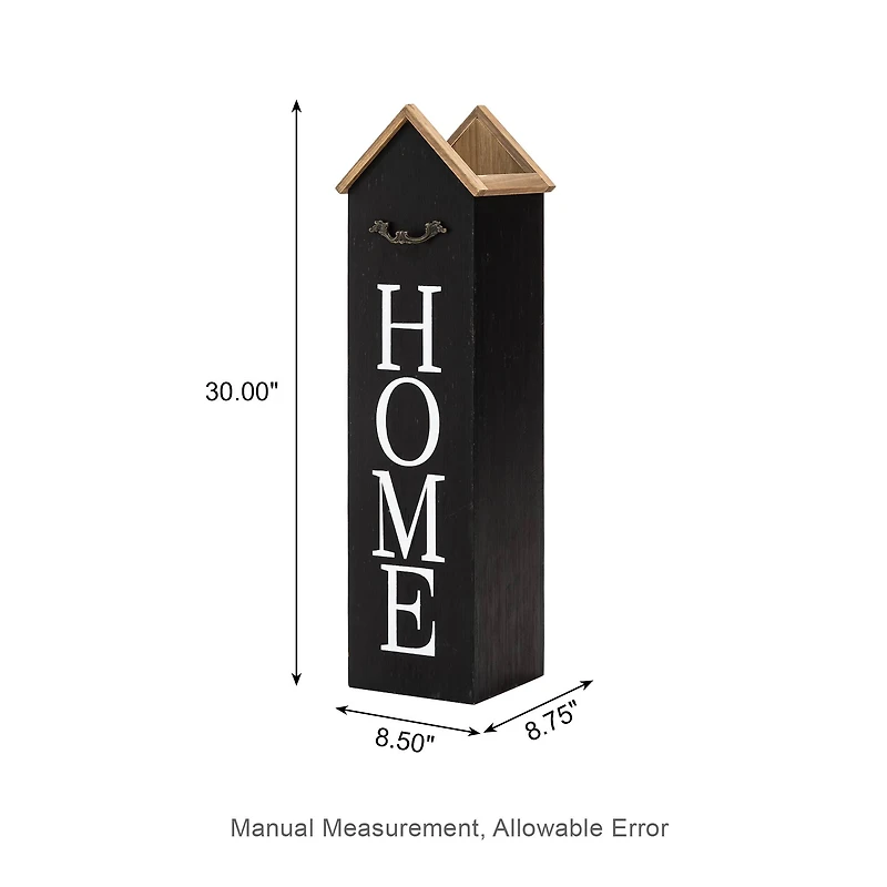 Glitzhome® 30" Wood Home Boxed Porch Sign