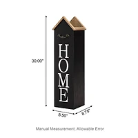Glitzhome® 30" Wood Home Boxed Porch Sign