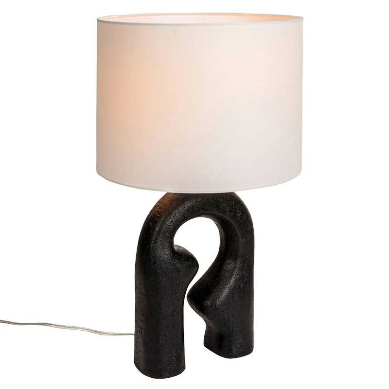 Hello Honey® 24" Abstract Sculptural Table Lamp with Drum Shade