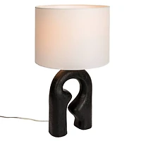 Hello Honey® 24" Abstract Sculptural Table Lamp with Drum Shade