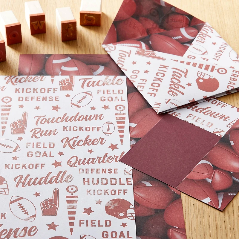 Football Double-Sided Cardstock Paper by Recollections™, 12" x 12"