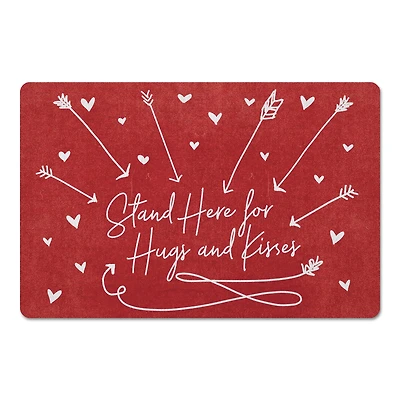Stand Here for Hugs and Kisses Floor Mat