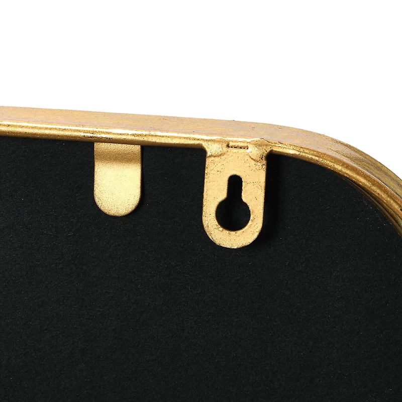 Hello Honey® Gold Finish Rounded Edge Square Metal Framed Wall Mirror