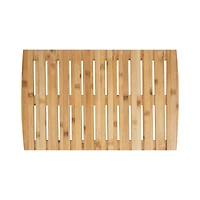 Mind Reader 27" Brown Luxury Bamboo Shower Bath Mat