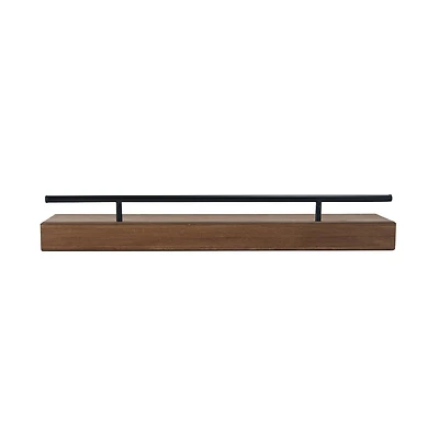Melannco MDF & Metal Railing 24" Shelf