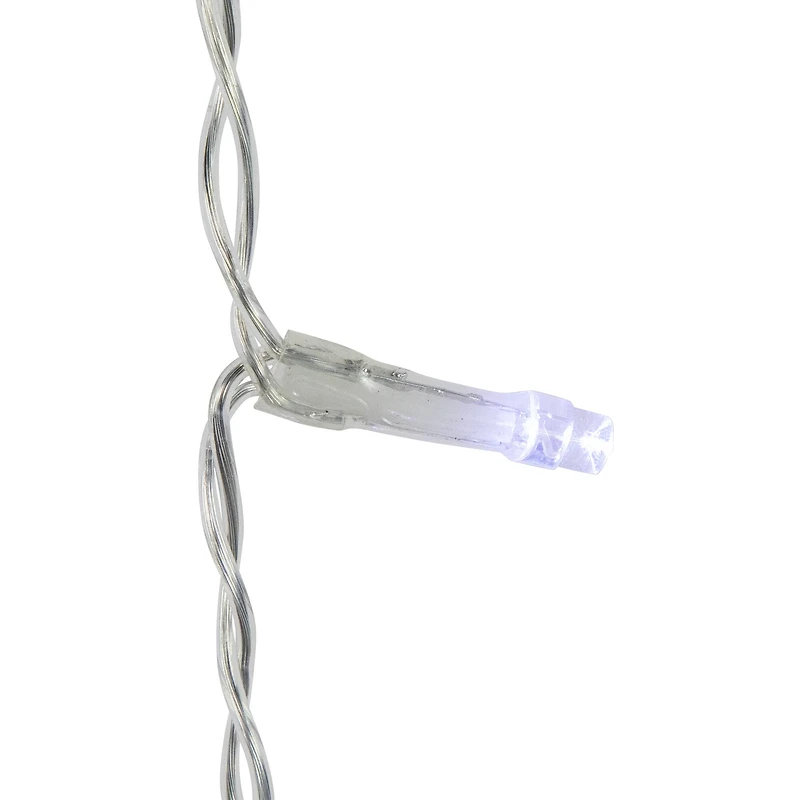 LED Ice Pillars Christmas Icicle Light Set - Pure White - 29' Clear Wire - 360ct