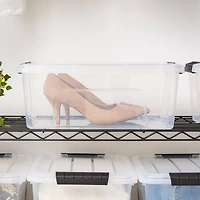 IRIS® 13.5qt. Buckled Clear Boxes with Clear Buckle Lids, 6ct.