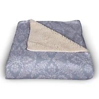 Blue Medallions Pattern Sherpa Fleece Blanket