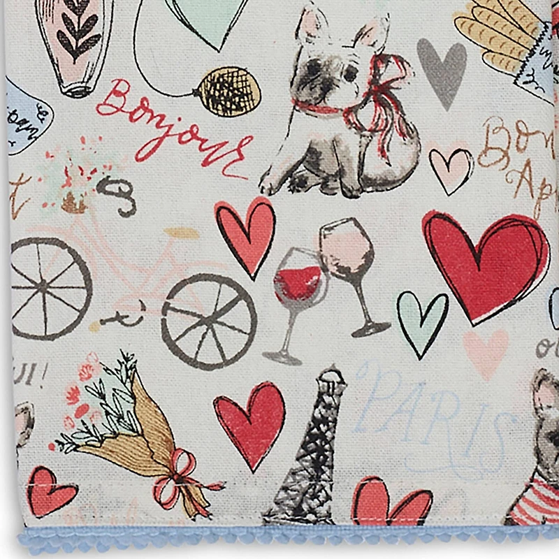 DII® I Love Paris Printed Dish Towels, 4ct.