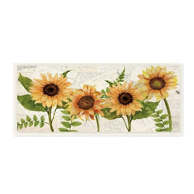 Stupell Industries Sunflower and Vintage European Postcard Collage Wood Wall Plaque