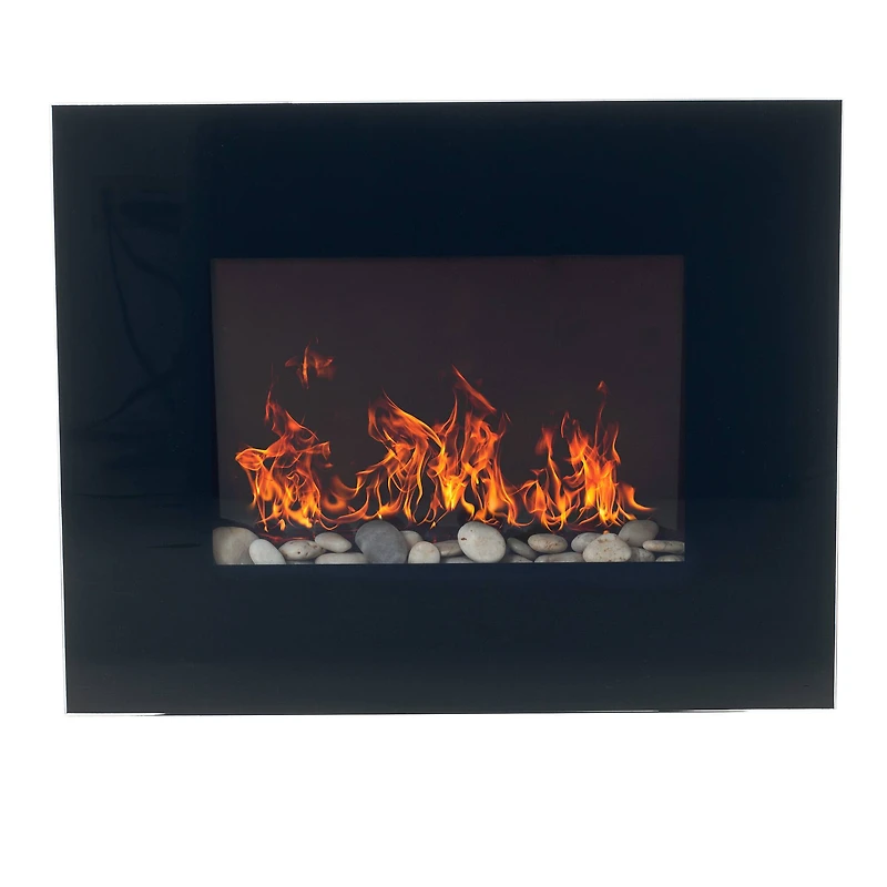 Hastings Home 26" Black Electric Fireplace