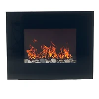 Hastings Home 26" Black Electric Fireplace