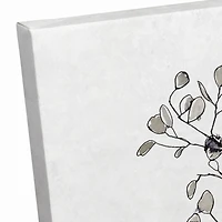 Designs Direct Home Flower Line Drawing Canvas Wall Art