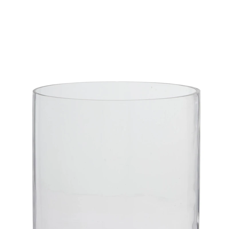 14" Silver Glass Traditional Candle Holder