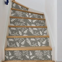 NuWallpaper Gray Foliage Peel & Stick Wallpaper