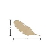 Essentials by Leisure Arts 24 Pack 1.13" x 3.75" Feather Flat Wood Shape
