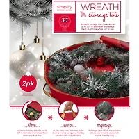 Simplify 30" Holiday Wreath Bag, 2ct.