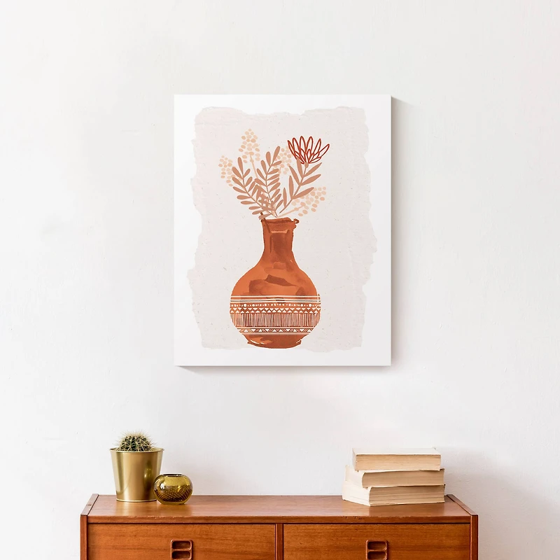 Tall Patterned Vase 16" x 20" Canvas Wall Art