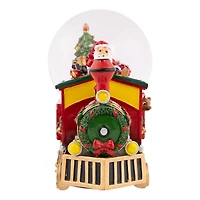 Santa Driving the Train Musical Christmas Snow Globe - 8.25"