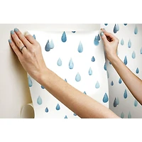 RoomMates Clara Jean Raindrops Peel & Stick Wallpaper
