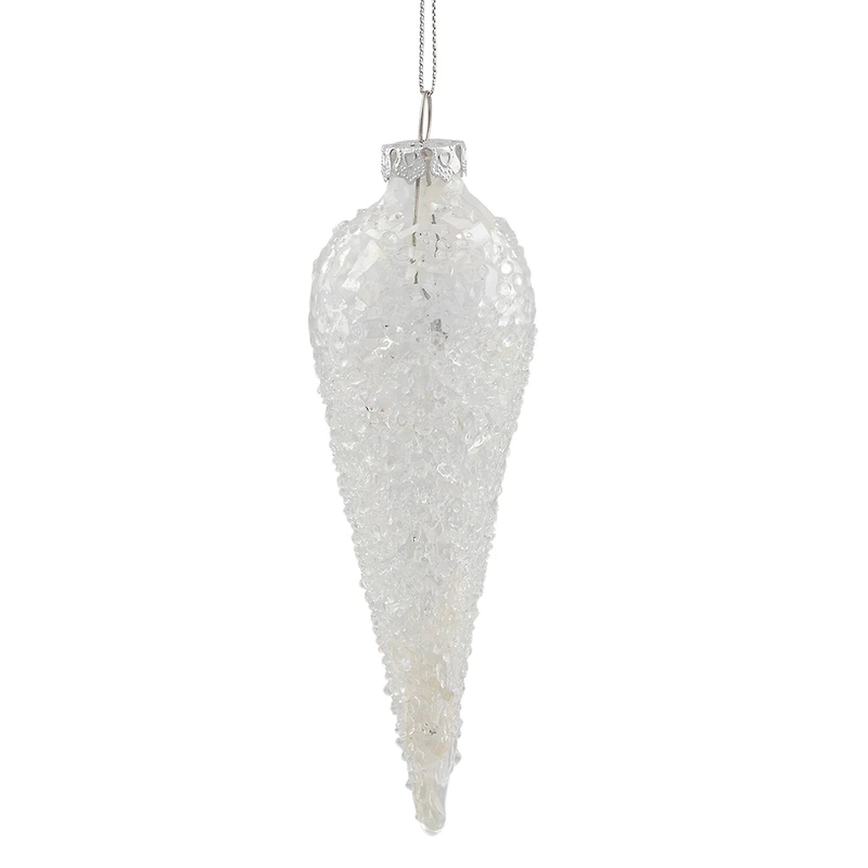 6.25" Clear Glass Winter Icicle Ornament