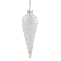 6.25" Clear Glass Winter Icicle Ornament