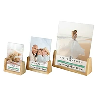 Expressions™ Clear Plastic Frame with Wood Base by Studio Décor