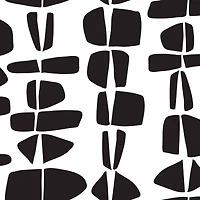 RoomMates Black Stacked Stones Peel & Stick Wallpaper