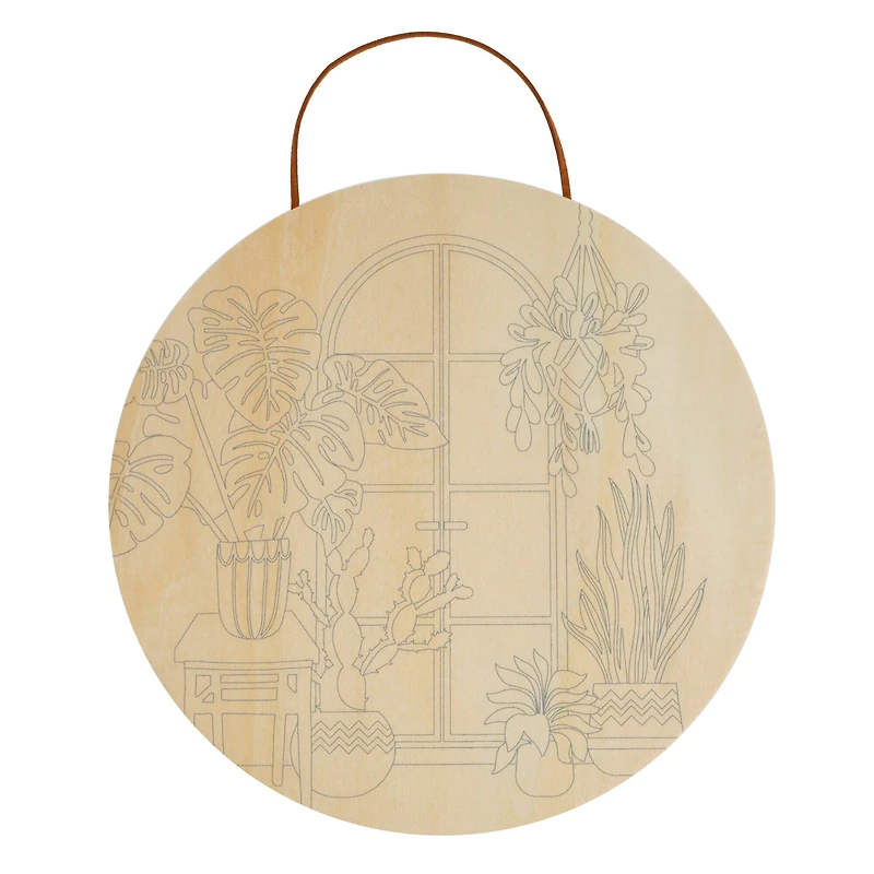 Plants Paint-by-Number Plywood Surface Kit by Artist's Loft®