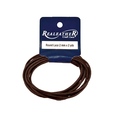 Realeather® 2mm Brown Round Leather Lace