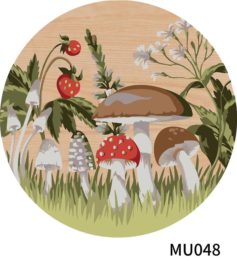 Mushroom Paint-by-Number Plywood Surface Kit by Artist's Loft®