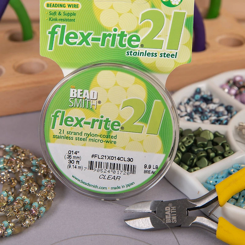 Flex-Rite® 0.014" Clear 21 Strand Beading Wire