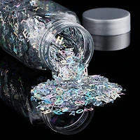 12 Pack: Silver Holographic Polyester Glitter Letters by Recollections™