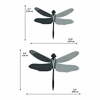 RoomMates 3D Gray Dragonflies Peel & Stick Mirror Decals