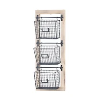 Black Metal Farmhouse Magazine Rack Holder