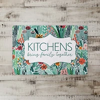 Floral Kitchens Bring Family Together Floor Mat