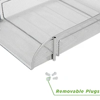 Mind Reader Silver 2 Piece Stackable Metal Mesh Letter Tray